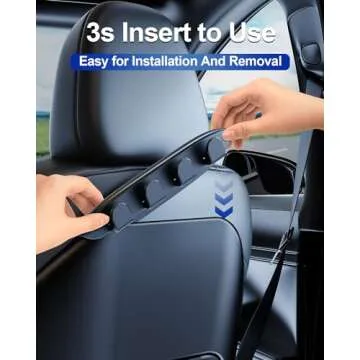 DICMKY 2 Pack Car Seat Hooks for Tesla Model Y Model 3 Accessories 2024 2023 2022 2021, Purse Hanger for Car, Automotive Seat Back Organizers for Purses and Bags, Handbag Backpack Grocery Bag Holder