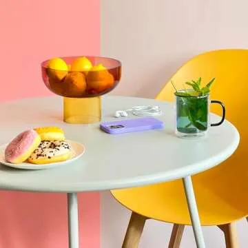 Cloudnola Reversible Decorative Glass Bowl, Pink and Yellow, 8" dia x 5.6", For Entertaining, Fruit Bowl, Centerpiece Bowl, Ideal Gift for Weddings, Birthday, Anniversary or Any Occasion