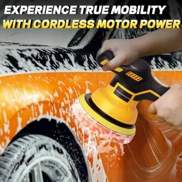 YEARTOP Cordless Car Buffer Polisher with 8 Speeds