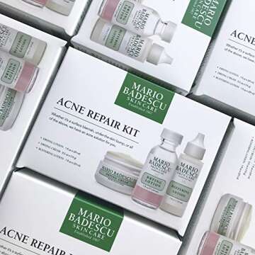 Mario Badescu Acne Repair Kit with Drying Lotion, Buffering Lotion & Drying Cream | Skin Care Set Id...