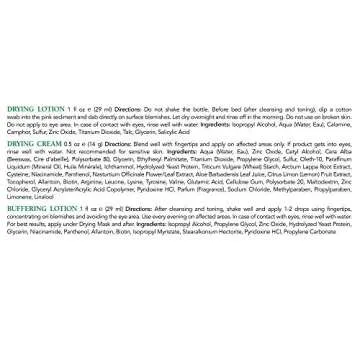 Mario Badescu Acne Repair Kit with Drying Lotion, Buffering Lotion & Drying Cream | Skin Care Set Ideal for Combination or Oily Face for Healthy, Clear Complexion