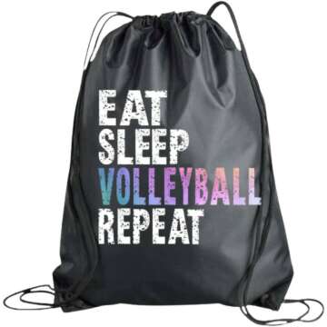 Cute Volleyball Drawstring Bag for Active Girls – Perfect Gift!