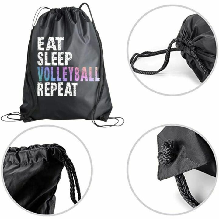 Stylish Volleyball Drawstring Bag for Girls