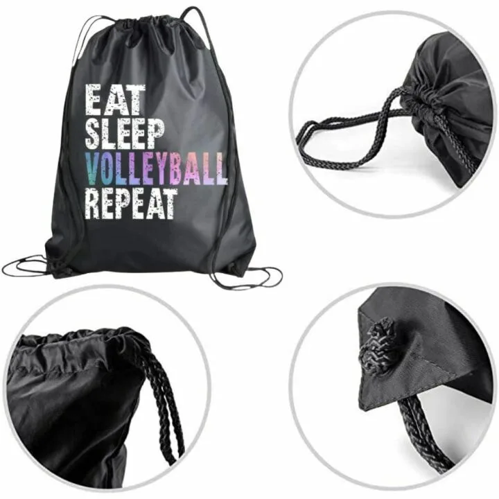 Stylish Volleyball Drawstring Bag for Girls
