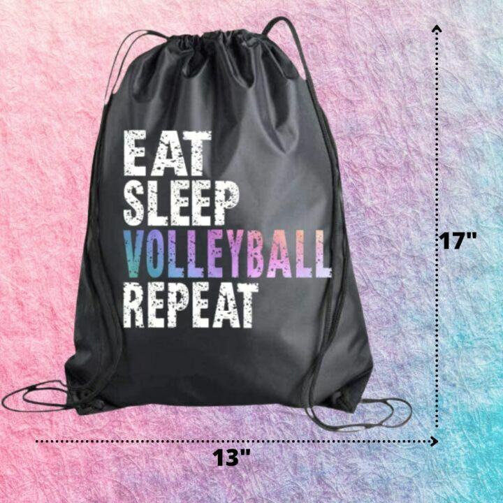 Stylish Volleyball Drawstring Bag for Girls