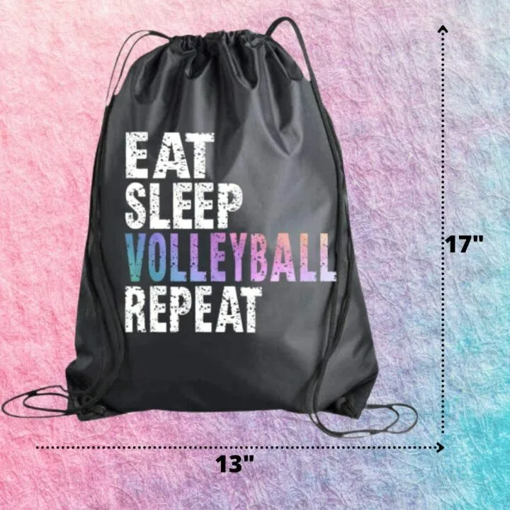 Stylish Volleyball Drawstring Bag for Girls