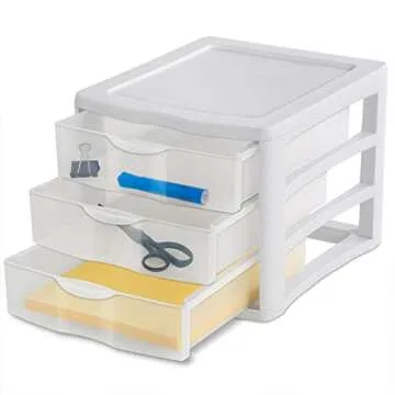 Sterilite ClearView 3 Storage Drawer Organizer