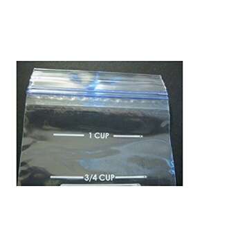 Portion Control Zip Lock Plastic Bags CALORIE CHART for 100 Calorie Packs of Snack Nuts BPA FREE (80...