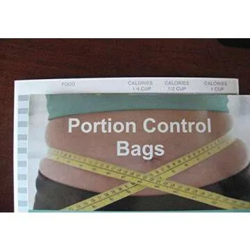 Portion Control Zip Lock Bags with Calorie Chart for Snacking