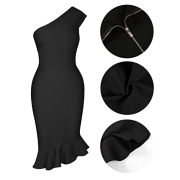 Trendy One Shoulder Mermaid Cocktail Dress for Women