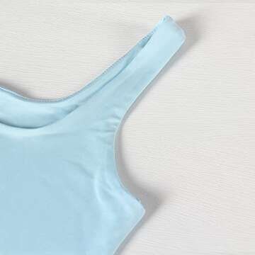 Stylish GEMBERA Women's Square Neck Crop Tank Top