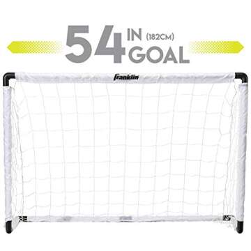 Franklin Sports Kids Soccer Goal Set - Portable Backyard Youth Soccer Goals - 2 Mini Soccer Goals wi...