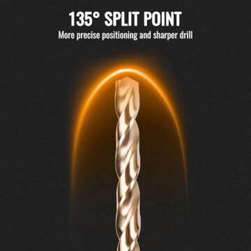 KENDO 29PCS Cobalt Drill Bit Set for Hard Metal