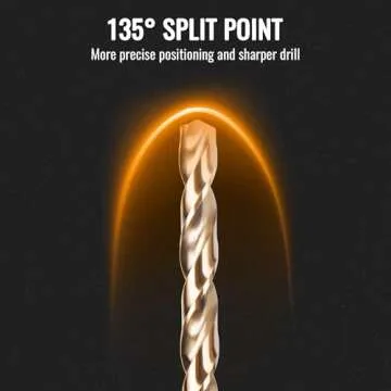 KENDO 29PCS Cobalt Drill Bit Set for Hard Metal