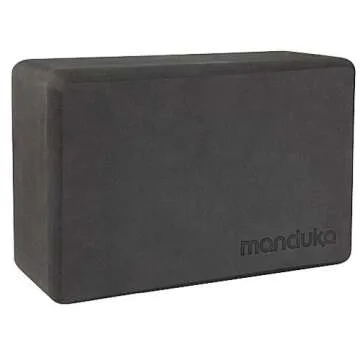 Manduka Yoga Recycled Foam Block - Eco-Friendly, Lightweight, Non-Slip, Firm Support, Thunder Grey