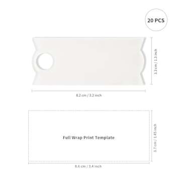 PYD Life 20 PCS Sublimation Acrylic Name Plates Tags Blanks 3" x 1.25" for Stanley 40 OZ Tumblers Pe...