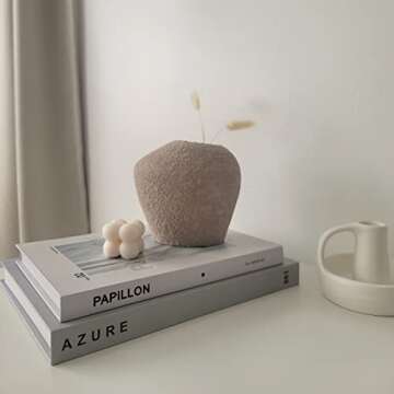 Decorative Books Set of 2 Designer Book Decor Inspired - Fake Books for Coffee Table Books Fashion Book Decor and hardcover Decorative Book Stack