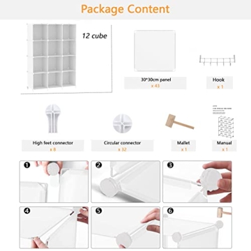 AWTATOS 12 Cube Storage Organizer for Homes