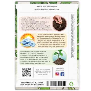 Seed Needs Lovage Seeds for Planting - Non-GMO, Heirloom & Untreated - Organically Grow Your own Med...