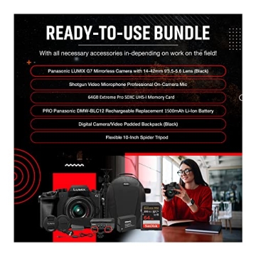 Panasonic LUMIX G7 Camera Bundle with Professional Microphone