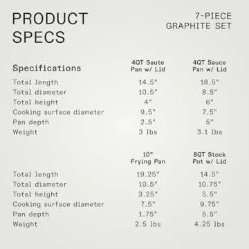 Made In Cookware Non Stick 7 Piece Set for Healthy Cooking