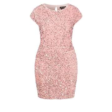 Chic Plus Size Sequin Party Dress for Curvy Women