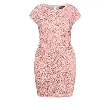 Chic Plus Size Sequin Party Dress for Curvy Women
