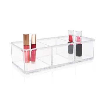 Isaac Jacobs Clear Acrylic 3 Compartment Organizer Solution