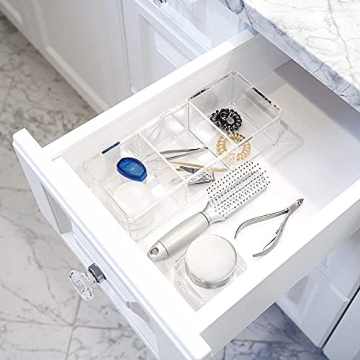 Isaac Jacobs Clear Acrylic 3 Compartment Organizer Solution