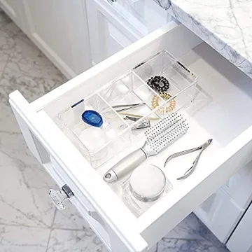 Isaac Jacobs Clear Acrylic 3 Compartment Organizer Solution