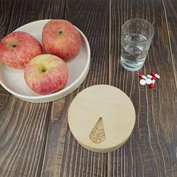 Eco-Friendly Wood Weekly Pill Organizer for Supplements