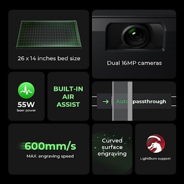 xTool P2 Smart 55W CO2 Laser Cutter for Creative Projects