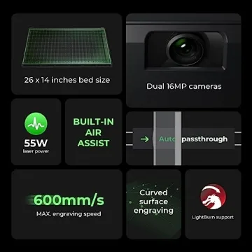 xTool P2 Smart 55W CO2 Laser Cutter for Creative Projects