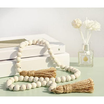Meplait Wooden Bead Garland 39in for Boho Decor
