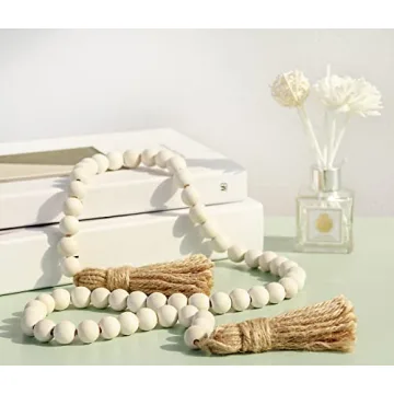 Meplait Wooden Bead Garland 39in for Boho Decor
