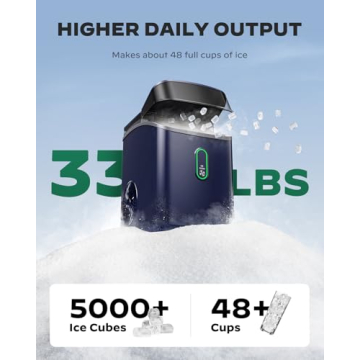 Silonn Nugget Ice Maker - 33 lbs Daily Output, Self-Cleaning Ice Machine for Parties
