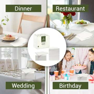 Yazmyn Store 500 Pack White Cocktail Napkins for Parties