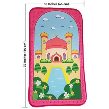 Islamic Prayer Rug/Mat/Carpet for Children Janamaz Salah Sajjadah Muslim Seccade for Kids (Pink)