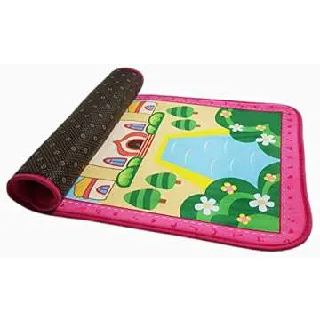 Islamic Prayer Rug/Mat/Carpet for Children Janamaz Salah Sajjadah Muslim Seccade for Kids (Pink)