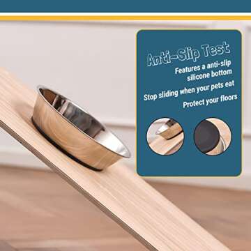 PEGGY11 Stainless Steel Cat Bowls - 2 Pack, 1.8 Cup