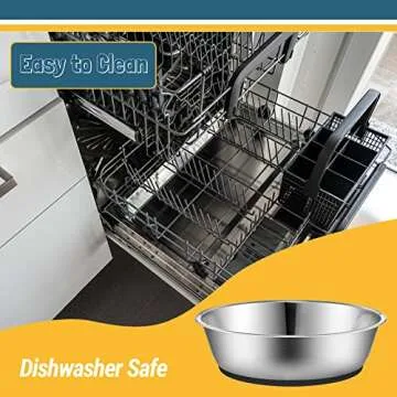 PEGGY11 Stainless Steel Cat Bowls - 2 Pack, 1.8 Cup