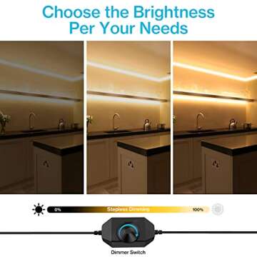 Olafus 16.4ft Dimmable LED Strip Lights for Home