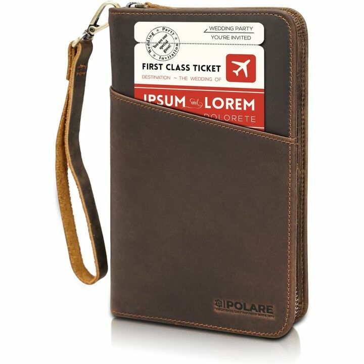 Full Grain Leather Passport Holder & Wallet for Travel