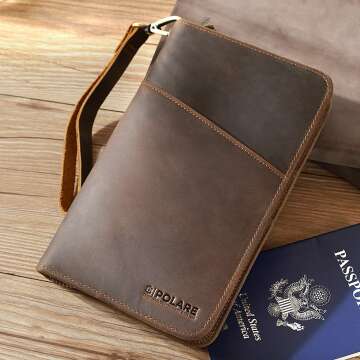 Full Grain Leather Passport Holder & Wallet for Travel