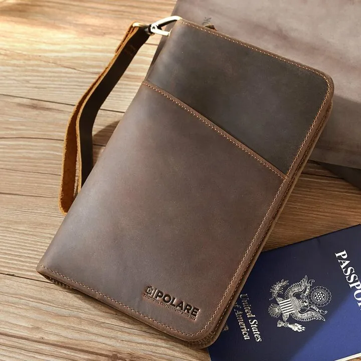 Full Grain Leather Passport Holder & Wallet for Travel