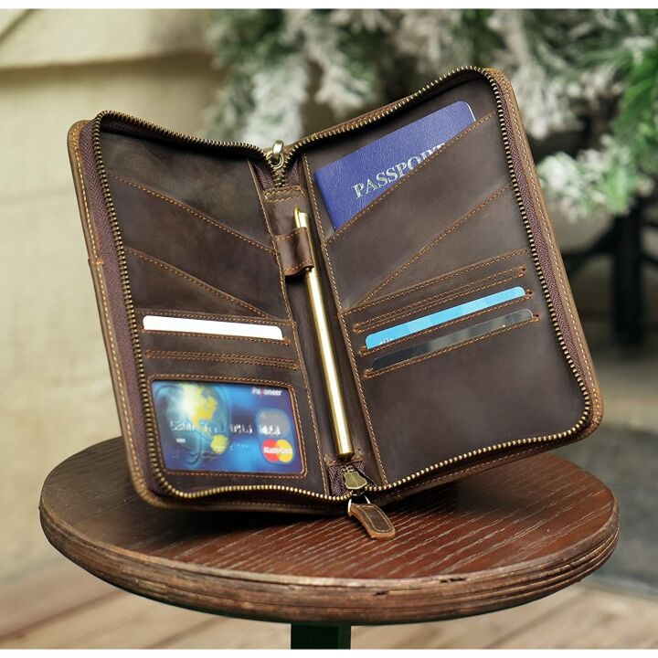 Full Grain Leather Passport Holder & Wallet for Travel