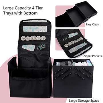 Large Makeup Carrying Train Case for Beauty Lovers