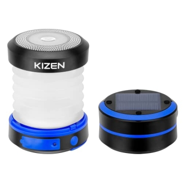 KIZEN Solar Lantern - Rechargeable, Compact, Bright Light