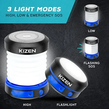 KIZEN Solar Lantern - Rechargeable, Compact, Bright Light