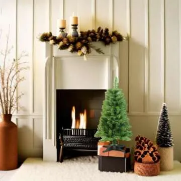 Small Christmas Tree 3FT Artificial Desktop Xmas Tree for Holiday Decor 160 Branch Tips, Green